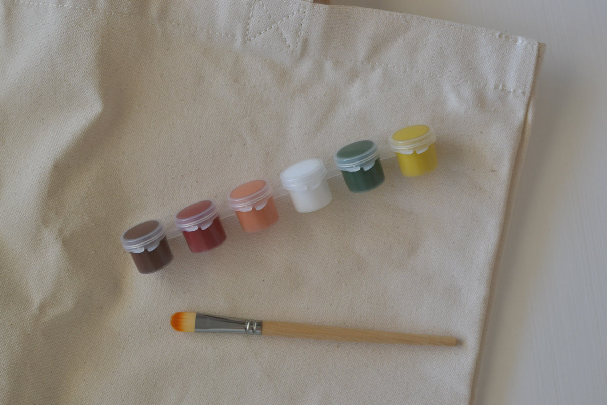 Canvas tote bag paint kit