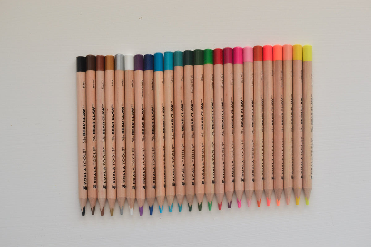 Bear Claw - Thick triangular colored pencils - 24-pack